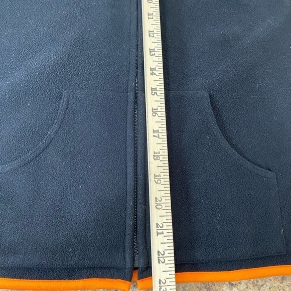 Harley Davidson Women's Medium Black‎ Orange Fleece Zip Up Vest Sturgis SD - Picture 4 of 7